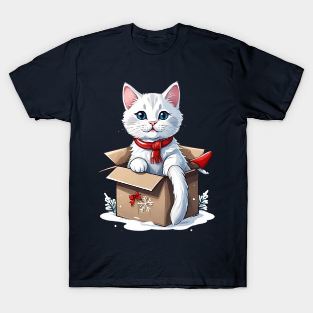 Cat christmas T-Shirt by AchioSHan